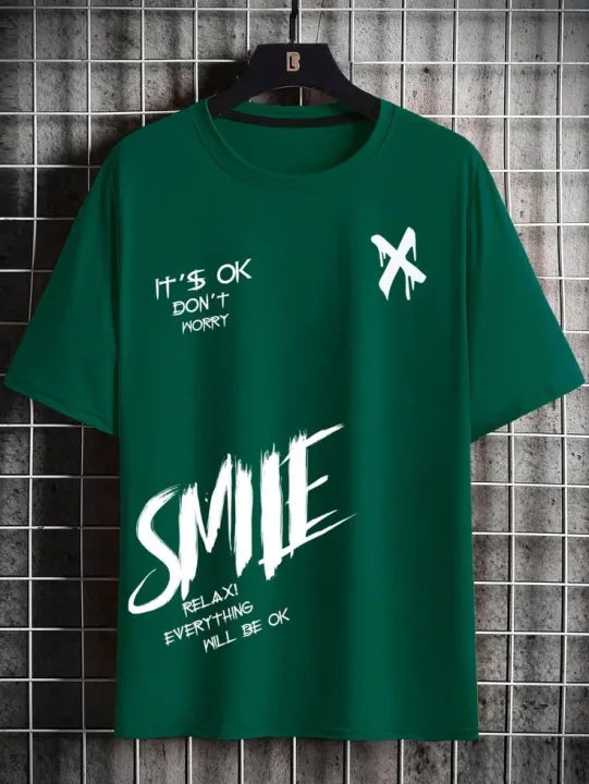 Smile X printed T shirts For Men/boys Summer Collection High Quality