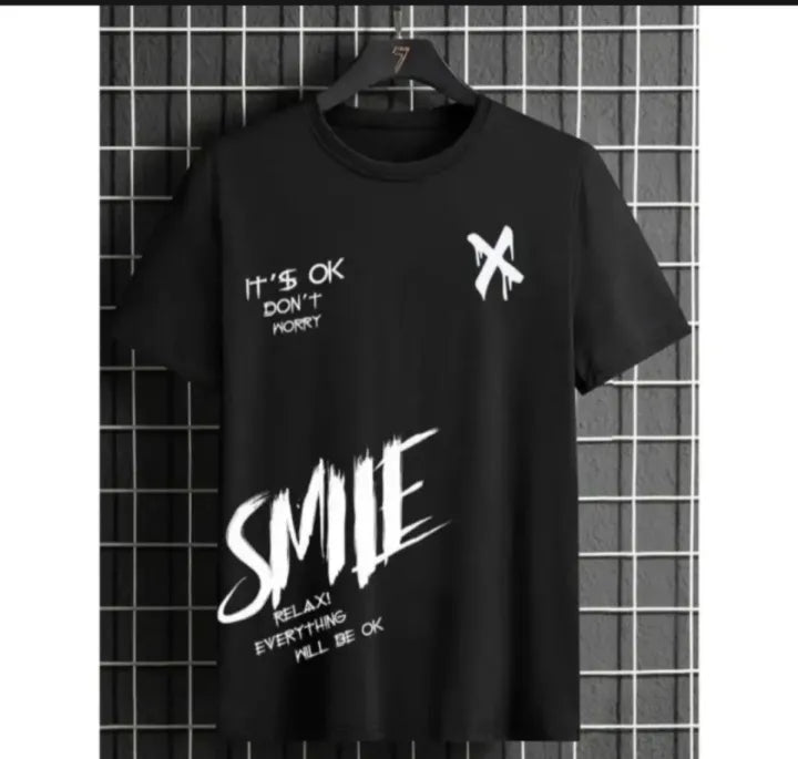 Smile X printed T shirts For Men/boys Summer Collection High Quality