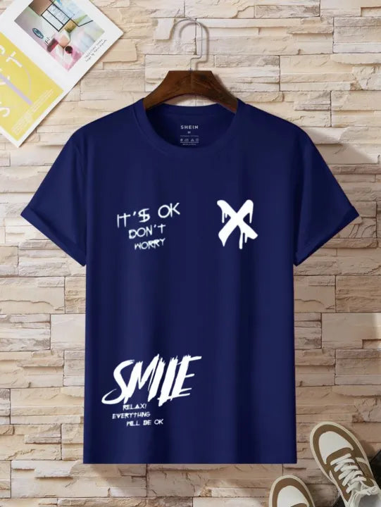 Smile X printed T shirts For Men/boys Summer Collection High Quality